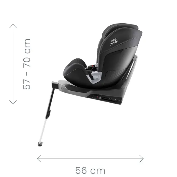 System ISOFIX i noga podpierająca w foteliku Britax & Romer SWIVEL 2