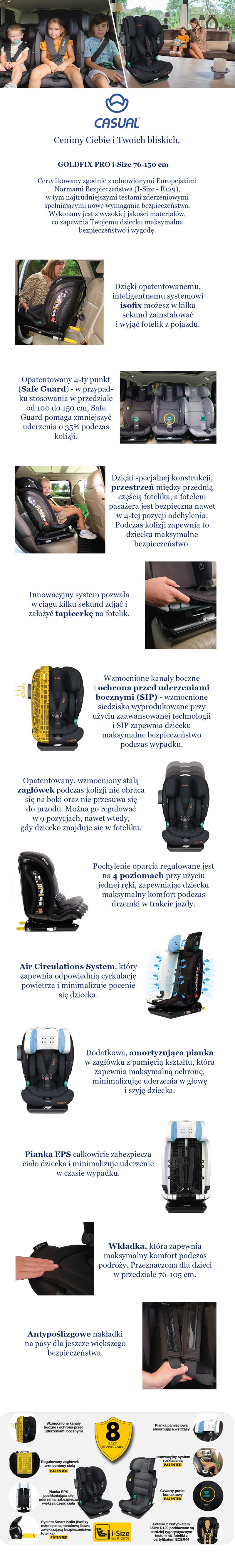 casual goldfix pro i-size fotelik samochodowy