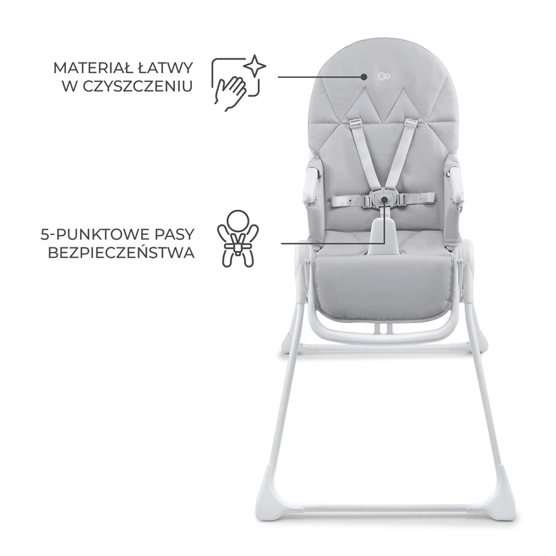Kinderkraft BINCI – 5-punktowe pasy bezpieczeństwa