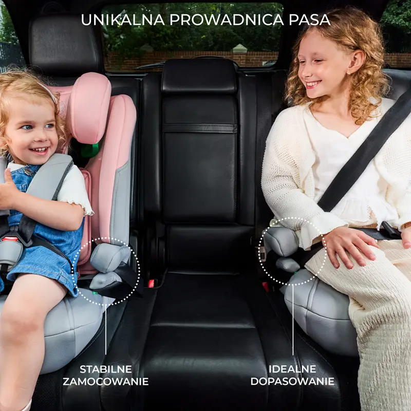 Montaż fotelika Kinderkraft I-COMFY pasami samochodowymi