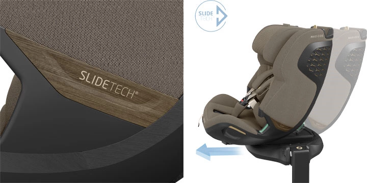 Fotelik z technologią SlideTech