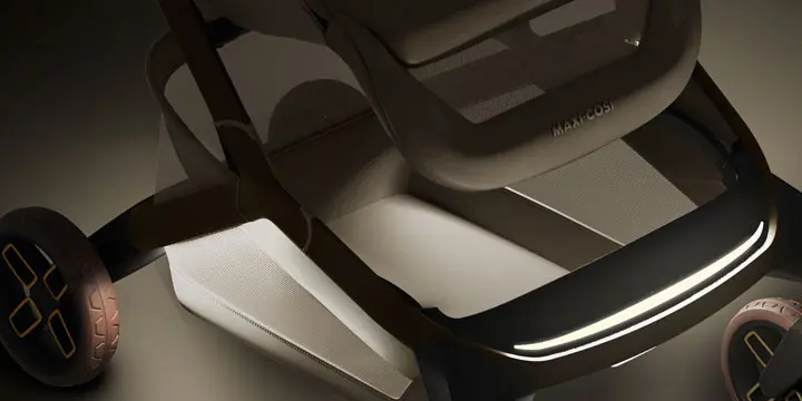 Pojemny kosz na zakupy w wózku Maxi Cosi Fame Cabin