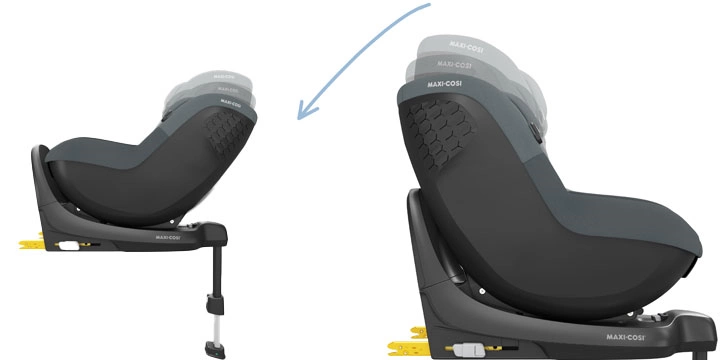Regulacja pozycji siedziska fotelika Maxi Cosi Pearl S