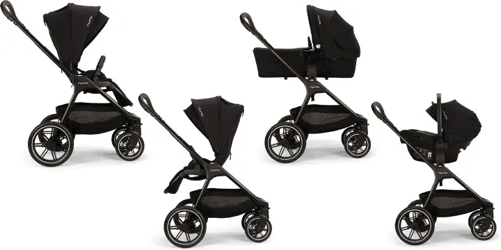 Tryby jazdy wózka Nuna Triv LX i możliwość montażu gondoli lub fotelika