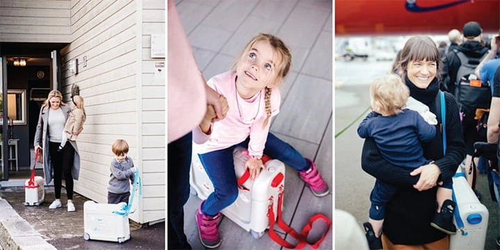 Stokke JetKids BedBox jako podnóżek i łóżeczko w samolocie