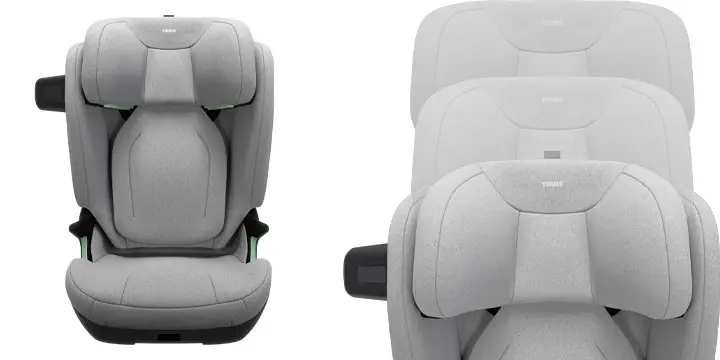 Regulowany zagłówek fotelika Thule Palm