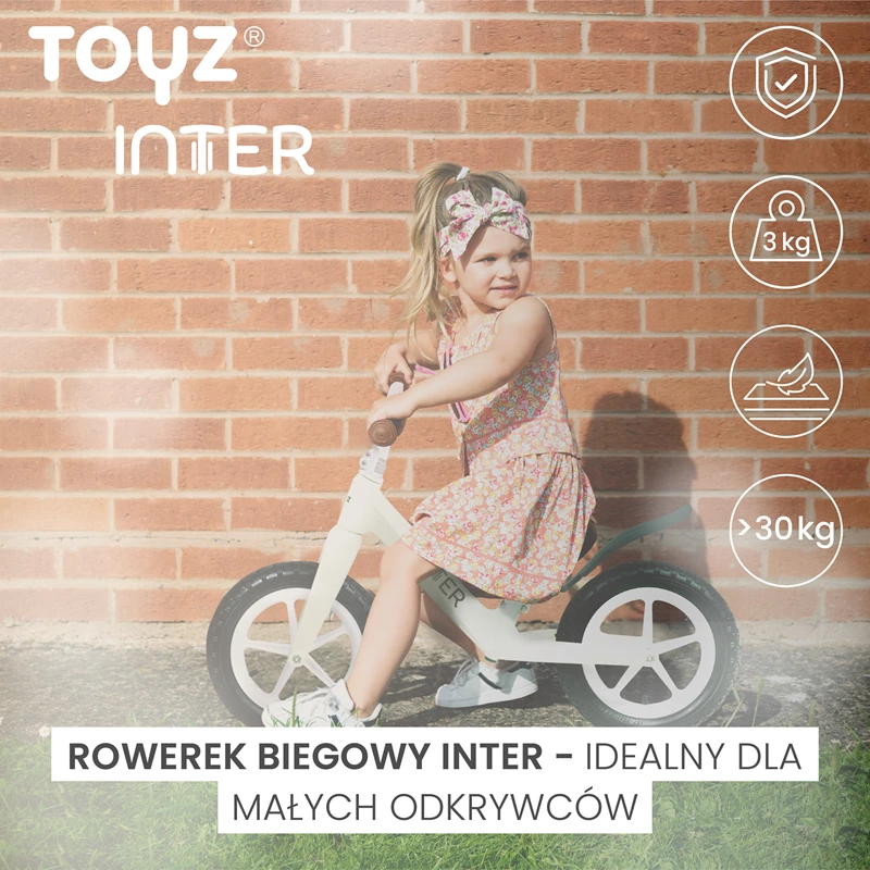Rowerek TOYZ INTER z przodu w pastelowych kolorach