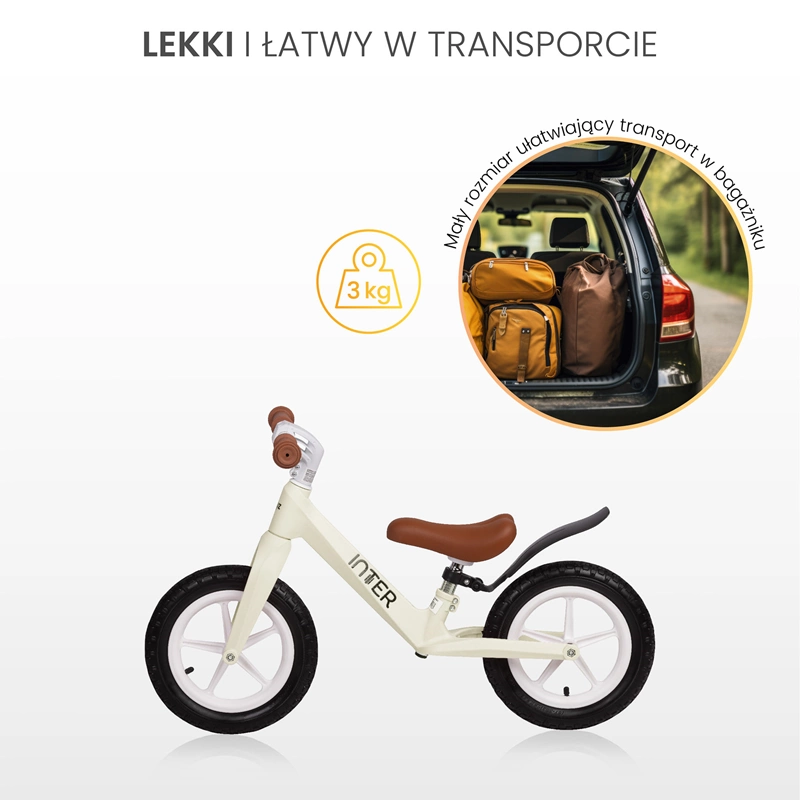 Dziecko prowadzące lekki rowerek TOYZ INTER