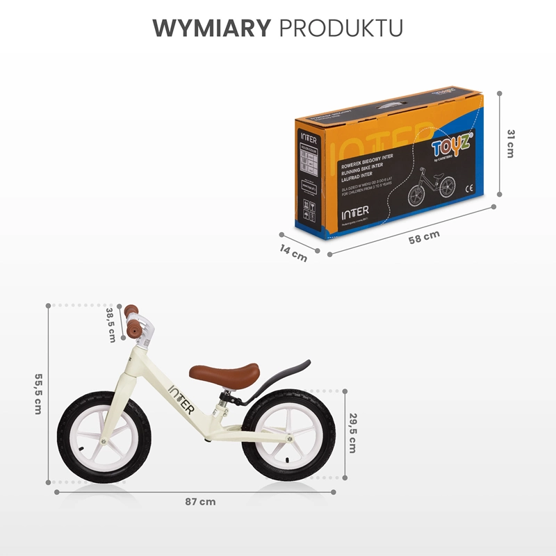 Dane techniczne rowerka TOYZ INTER
