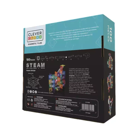 cleverclixx klocki magnetyczne ball run dazzling lights pack intense 100 el.