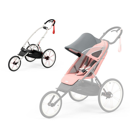 cybex avi wózek do biegania rama + siedzisko + moskitiera gratis