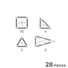 cleverclixx klocki magnetyczne mini tiles pack pastel 28 el.