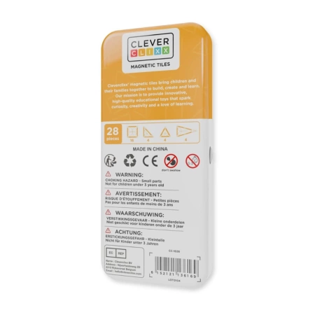 cleverclixx klocki magnetyczne mini tiles pack intense 28 el.