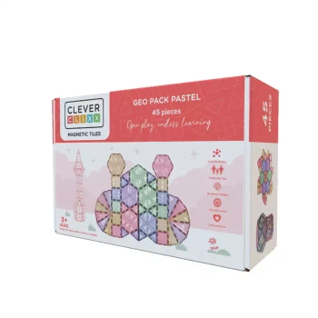 cleverclixx klocki magnetyczne geo pack pastel 45 el.