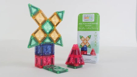 cleverclixx klocki magnetyczne mini tiles pack pastel 28 el.