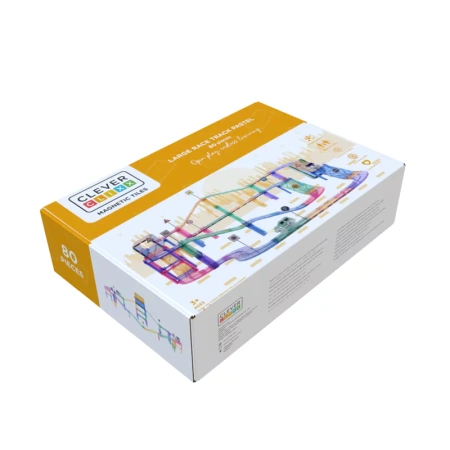 cleverclixx klocki magnetyczne large race track pastel 80 el.