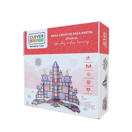 cleverclixx klocki magnetyczne mega creative pack pastel 210 el.