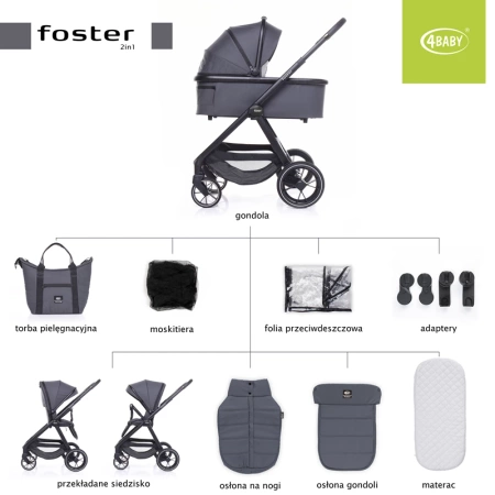 4baby foster wózek 2w1