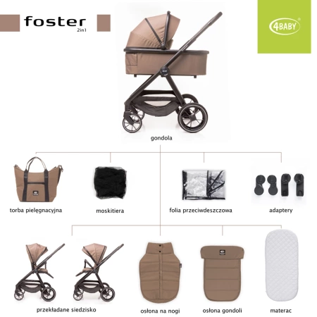 4baby foster wózek 2w1