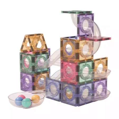 cleverclixx klocki magnetyczne ball run creative pack pastel 70 el.