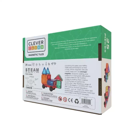 cleverclixx klocki magnetyczne wheels pack intense 25 el.