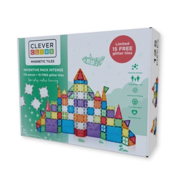 cleverclixx klocki magnetyczne inventive pack intense 110 el. + 15 el. gratis