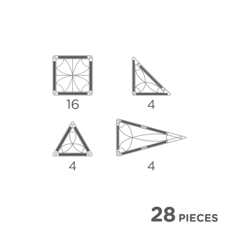 cleverclixx klocki magnetyczne mini tiles pack pastel 28 el.