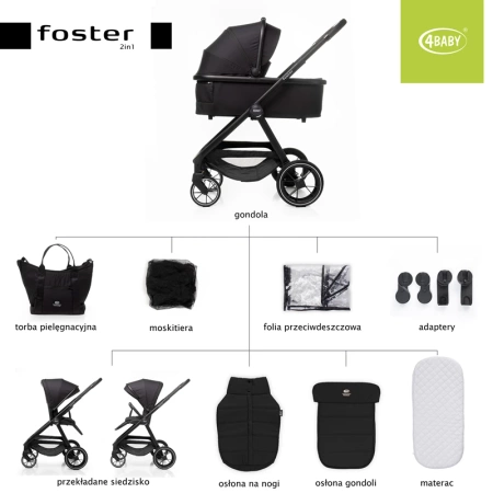 4baby foster wózek 2w1