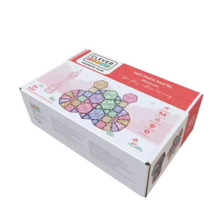 cleverclixx klocki magnetyczne geo pack pastel 45 el.