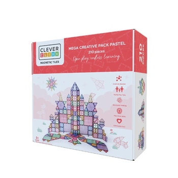 cleverclixx klocki magnetyczne mega creative pack pastel 210 el.