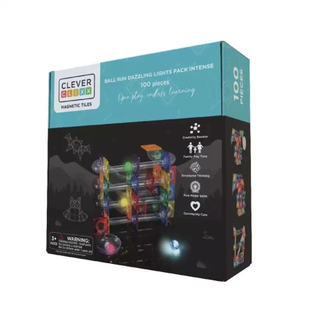 cleverclixx klocki magnetyczne ball run dazzling lights pack intense 100 el.
