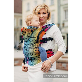 lennylamb nosidełko ergonomiczne lennygo symfonia tęczowa dark rozmiar toddler