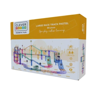 cleverclixx klocki magnetyczne large race track pastel 80 el.
