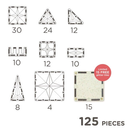 cleverclixx klocki magnetyczne inventive pack intense 110 el. + 15 el. gratis