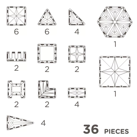 cleverclixx klocki magnetyczne petite pastel pack 36 el.