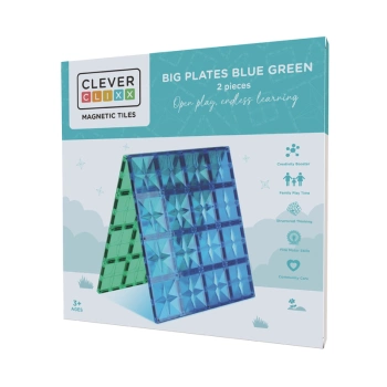 cleverclixx klocki magnetyczne big plates blue green 2 el.