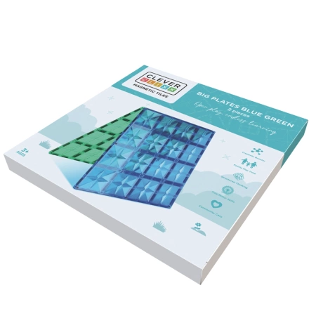 cleverclixx klocki magnetyczne big plates blue green 2 el.