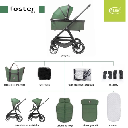 4baby foster wózek 2w1
