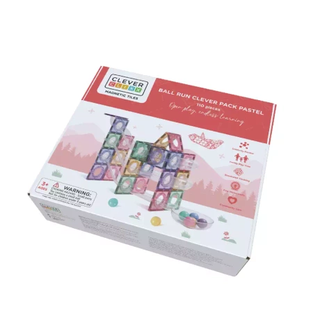cleverclixx klocki magnetyczne ball run clever pack pastel 110 el.