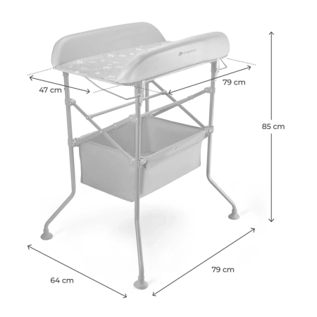 kinderkraft bubbly wanienka z przewijakiem na stelażu