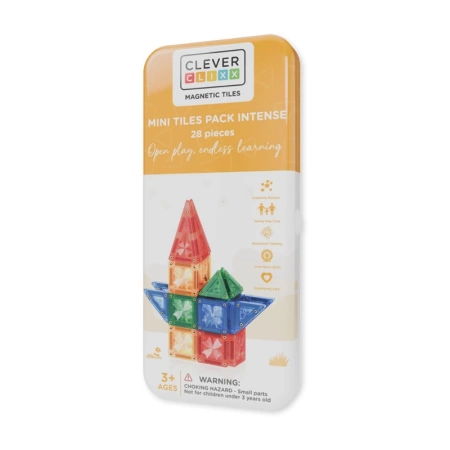 cleverclixx klocki magnetyczne mini tiles pack intense 28 el.