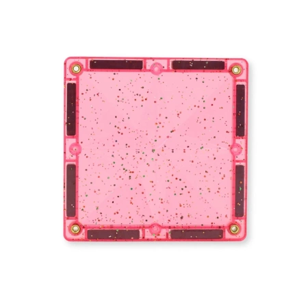 cleverclixx klocki magnetyczne glitter tiles pack transparent / pink 16 el.