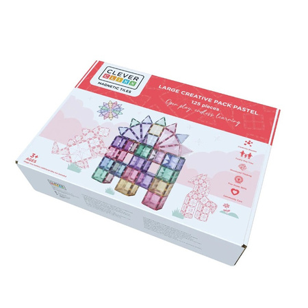 cleverclixx klocki magnetyczne large creative pack pastel 125 el.