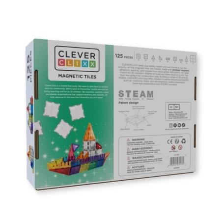 cleverclixx klocki magnetyczne inventive pack intense 110 el. + 15 el. gratis