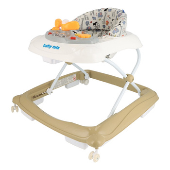 baby mix chodzik z kierownicą i silikonowymi kółkami